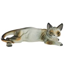 Vintage Dee Bee Calico Cat Wall Hanging Climbing Figurine MCM Facing Right - £70.81 GBP