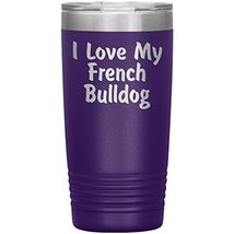 Love My French Bulldog v4-20oz Insulated Tumbler - Purple - £24.37 GBP