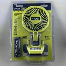 RYOBI USB Lithium Clamp Fan Kit with 2.0 Ah USB Lithium Battery and Charging - £31.75 GBP