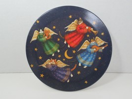 Design Imports Cat Angels Melamine Small Round Serving Tray Made in Italy - £15.55 GBP