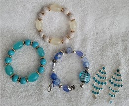 Blue Jewelry Bundle – lot of 4 pieces - £22.71 GBP