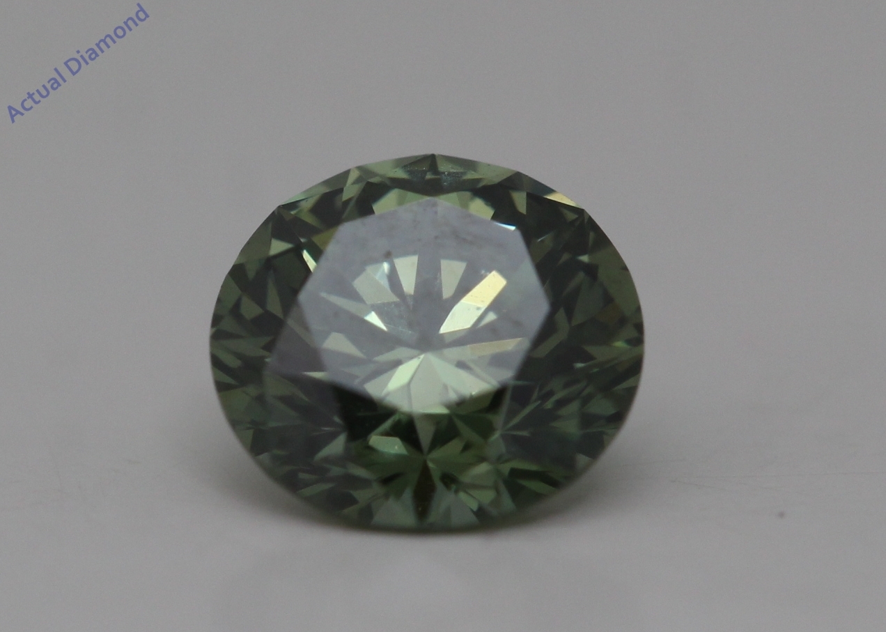 Round Cut Loose Diamond (0.91 Ct,Green(Irradiated) Color,VS1 Clarity) Item image 3