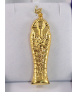 Egyptian Pharaoh King Tut Coffins Hallmark 18K Yellow Gold Pendant 12.5 ... - $1,405.53