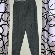 Vintage 80s Just For Petites Black &amp; gray striped pants, vintage 12,30” waist - £12.53 GBP