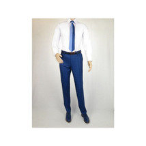 Men Suit By Renoir Window pane English Plaid Slim Fit Side Vents Fit 291-20 Blue image 9