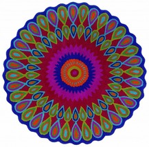 5 Round Pink Floral Edged Area Rug - $265.65 CAD