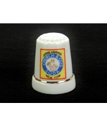 Porcelain Thimble, Arm &amp; Hammer Advertising Souvenir, Church &amp; Co&#39;s Soda... - $17.39 CAD