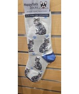 Happy Tails Silver Tabby Cat Socks Pet Lovers One Size Fit Most - $12.82