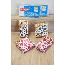Vintage Joybrite Gift Package Hanging Ornament Decorations 4 Pieces - $133.64 MXN
