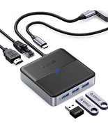 Dual Monitor USB C Hub with 4K HDMI, Ethernet, and Power Delivery Adapter - $50.80 CAD