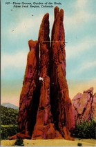 Three Graces Garden of the Gods Pikes Peak Region CO Postcard PC333 - £3.84 GBP