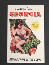 Georgia State Map Large Letter Greetings Dexter Press c1960s UNP Postcard (b) - £3.91 GBP