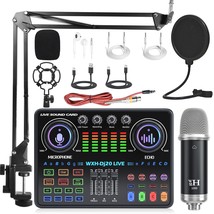 Portable Dj20 Mixer Sound Card With 48V Microphone For Studio Live Sound... - £149.87 GBP