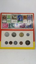 Israel coins &amp; Stamps - &quot;Souvenir from Holy Land&quot;  new vintage sealed - £24.93 GBP