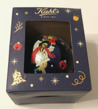 Kiehl&#39;s Maite Franchi Limited Edition Blue Skull Plastic Ball Ornament New - £8.54 GBP