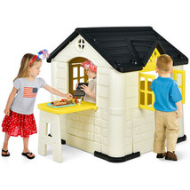Kid&#39;s Playhouse Pretend Toy House For Boys and Girls 7 Pieces Toy Set-Yellow -  - £383.46 GBP
