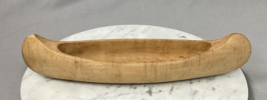 Birch Wood Carved Model Canoe 12 In Long Country Cottage Decor - £20.89 GBP