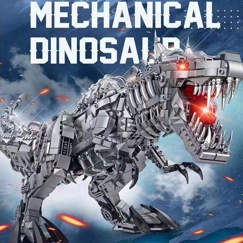Jurassic Dinosaur World Large Mechanical Tyrannosaurus Rex Building Blocks T-rex - £81.16 GBP