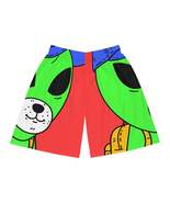 White Dog Bear Alien Green Visitor Basketball Shorts (AOP) - $51.83+