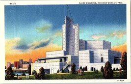 1933 Postcard Chicago World&#39;s Fair Century of Progress Exposition Dairy Building - £5.53 GBP