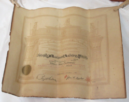Supreme Council Mother Council of the World Margaret Aubrey 1922 - $49.99
