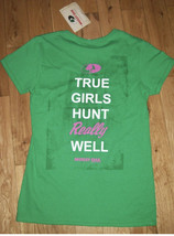 Womens Mossy Oak True Girls Hunt Really Well Graphic T Shirt Irish Green Sz M... - £8.64 GBP