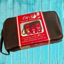 Vtg Old Spice Vinyl Brown Toiletry Case After Shave Cream Lotion Deodorant 3331 - £27.96 GBP