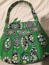 Vera Bradley Hannah Hand Bag, In C UPC Ake Green Black Purse Cute - £11.91 GBP
