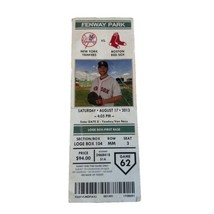 MLB 2013 08/17 New York Yankees at Boston Red Sox Ticket-David Ortiz HR#425 - £11.67 GBP