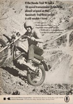 1970 Print Ad Kawasaki Trail Boss Motorcycles 10 Speed Transmission Off-Road - £13.63 GBP