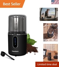 Compact Stainless Steel Coffee Grinder, USB Rechargeable with 1.7L Capacity - $60.00