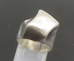 925 Sterling Silver - Vintage Brutalist Twisted Square Dome Ring Sz 5.5- RG25327 - £55.45 GBP