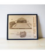 Bobcat Stadium Blueprint Wall Art, Laser Engraved Wood, Black Frame, Col... - €29,24 EUR