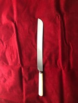 Prill Sheffield Kitchen Knife Pearl Like Handle Serrated Style Blade England 12" - $12.99