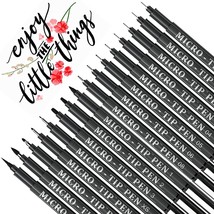 16 Pack Calligraphy Pens, Hand Lettering Pens, Brush Markers Black Ink For Begin - £17.25 GBP