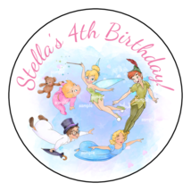 12 Personalized Peter Pan Birthday Party Stickers, Favors, Labels, tags,... - £9.58 GBP