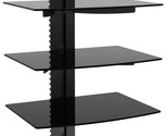 Ematic 2 Level Tempered Glass Shelf Mount - Entertainment Center, Cord M... - £36.32 GBP