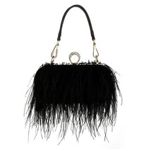 Women&#39;s Evening Bags 2023 Trend New  Ostrich Hair Banquet Bag  Designer Handbags - £94.88 GBP