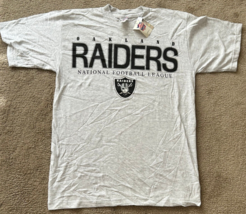 New Vintage Oakland Raiders NFL Football Grey T-shirt Size M DeadStock - £22.22 GBP