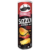 Pringles Sizzl&#39;n Extra Hot Cheese &amp; Chilli 180g- Made in EU-FREE SHIPPING- - £9.51 GBP