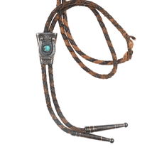 35&quot; 40&#39;s-50&#39;s Sterling and turquoise bolo tie - £119.70 GBP