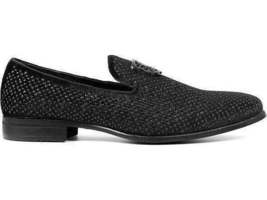 Stacy Adams Men's Shoes Swagger Studded Slip On Black 25228-001 image 2