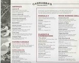 Carrabba&#39;s Italian Grill Menu Tennessee 2012 - £13.91 GBP