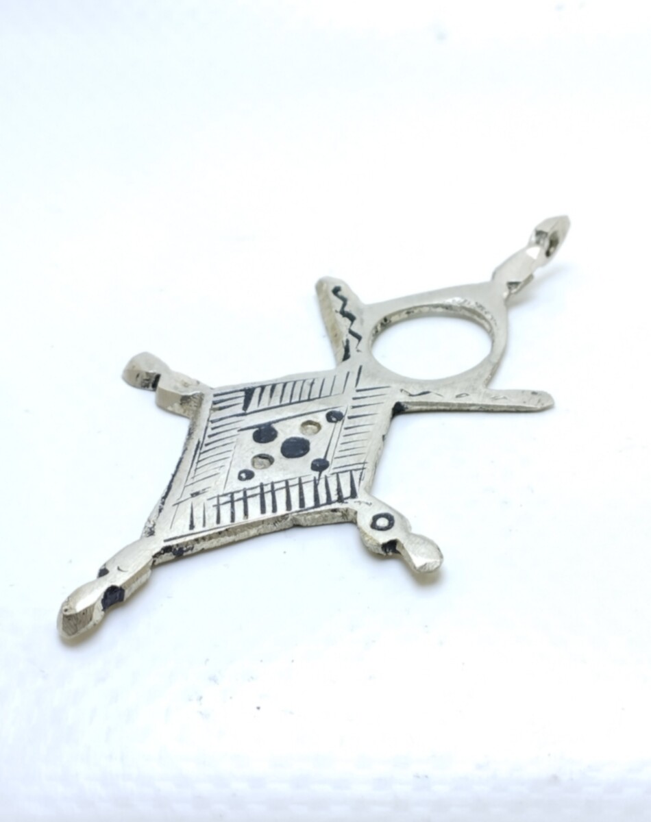 Tuareg Cross Pendant – Handmade Silver Tribal Berber Amulet from Morocco - $55.00 Tuareg Cross Pendant – Handmade Silver Tribal Berber Amulet from Morocco - $55.00