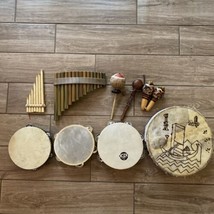 Vintage Tambourine, Wood Winston Pan Flute, Maracas Mix Lot Miscellaneous Items - $199.99