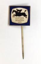 Vintage Foreign Enamel Stick Pin Horse  Auktion Benesov 1972Unknown Origin - $12.00