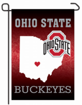 Ohio State Buckeyes 12&quot; x 18&quot; Premium Home State Garden Flag - $14.95