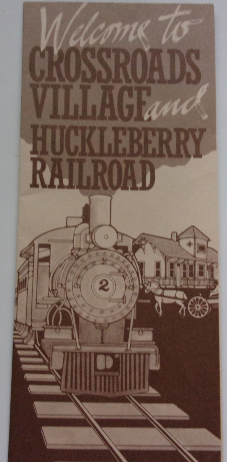 Vintage Crossroads Village &amp; Huckleberry Railroad Michigan Map Brochure  - $4.99