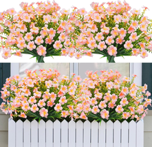 Artificial Flowers for Outdoors, 16 Pcs UV Resistant Outdoors Artificial Flowers - £23.52 GBP