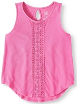 Wonder Nation Girls Crochet Front Hi Lo Tank Top Shirt SMALL (6-6X) Pink - £8.54 GBP